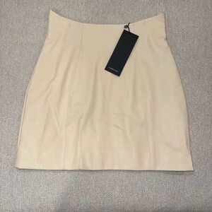Elegant Beige Mini Skirt
